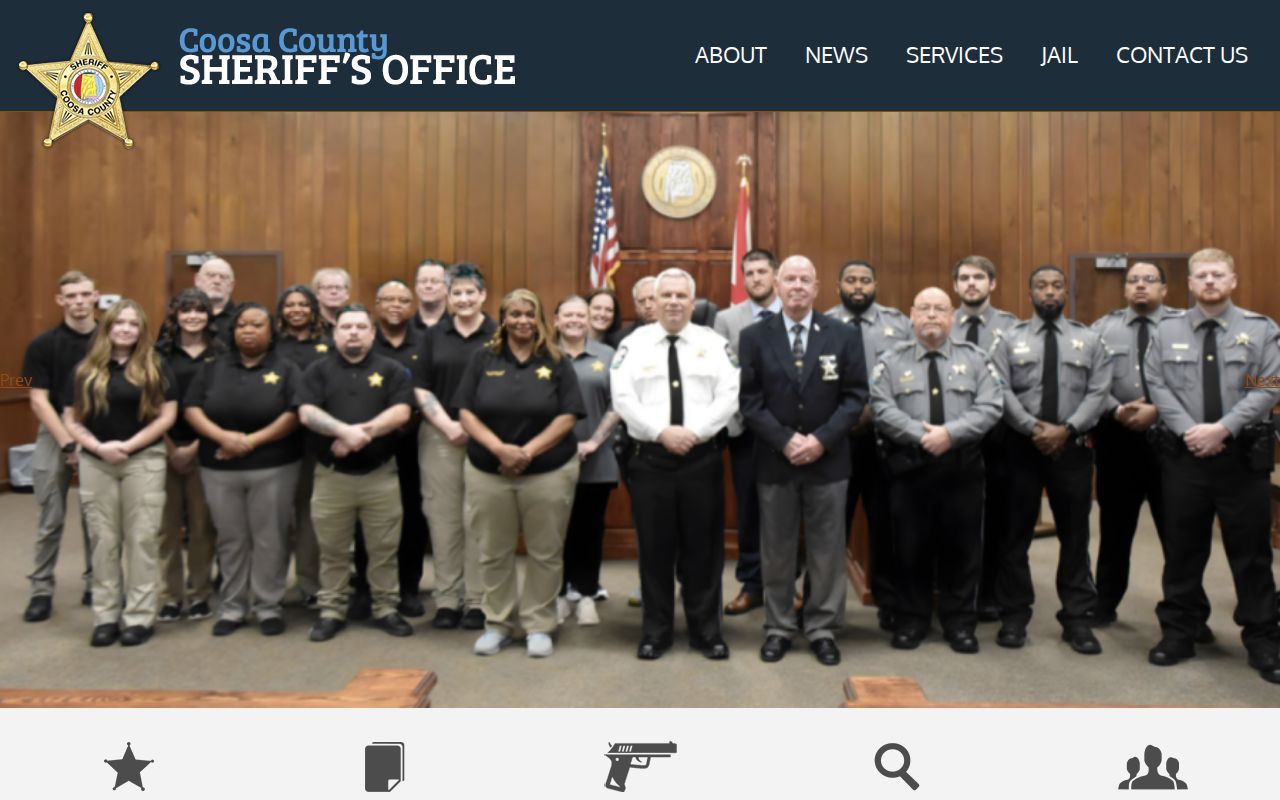 Coosa County criminal history Sheriff's Office roster gateway